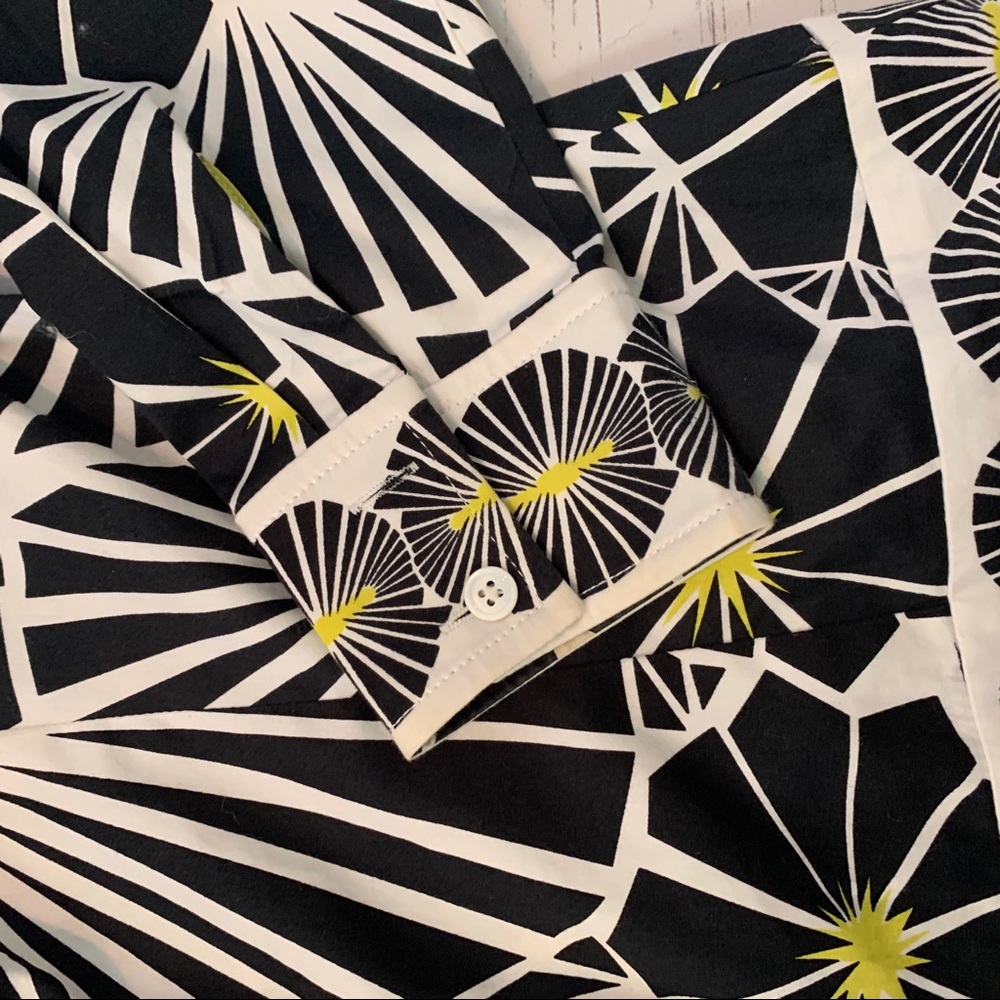 Etcetera Patterned Button Down Blouse - image 4